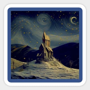 Starry Night Above The Shrieking Shack Sticker